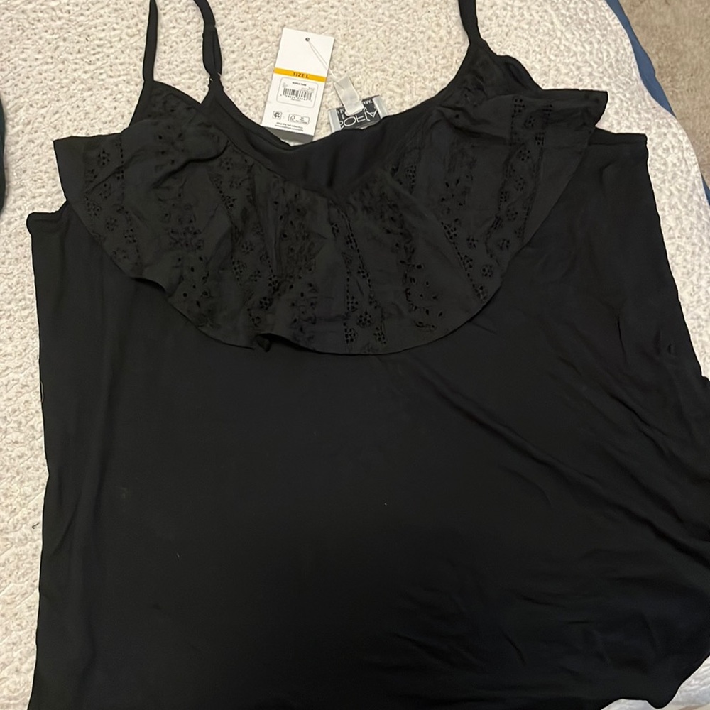 Sophia Vergara size L black top with spaghetti straps